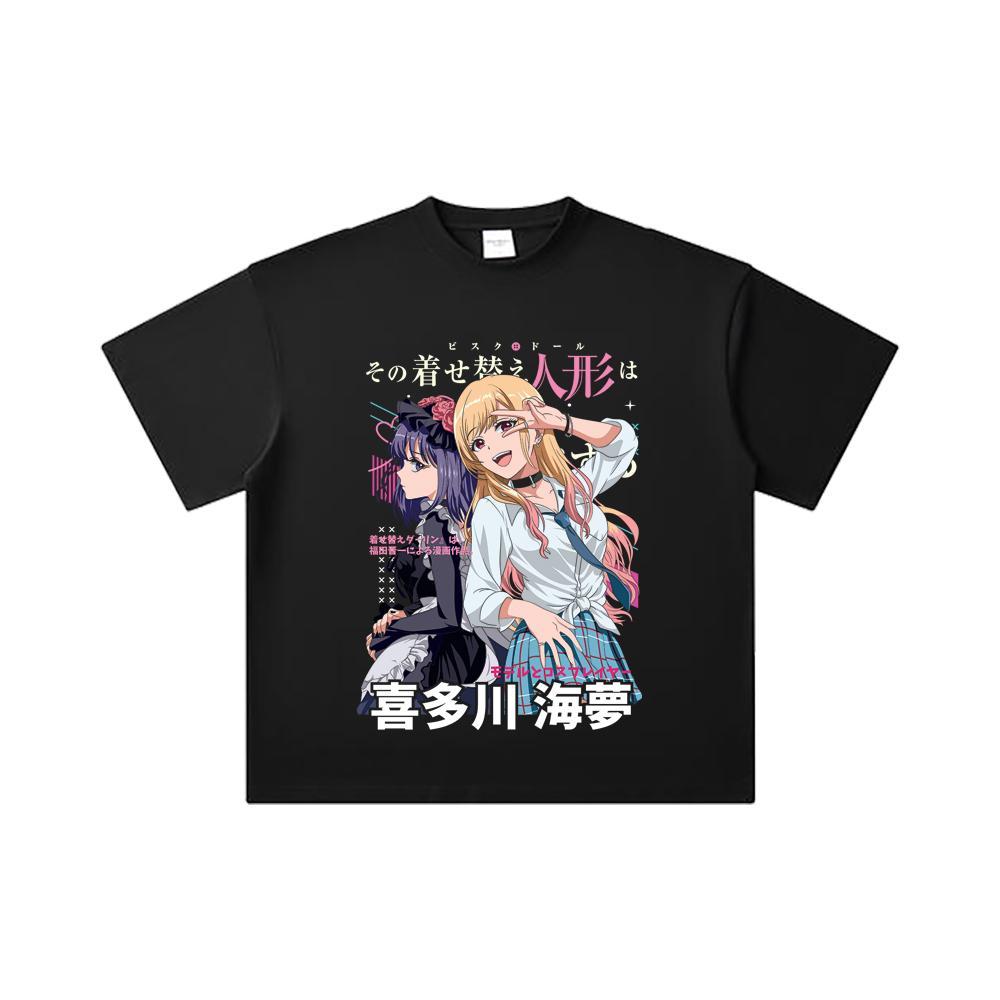 260 GSM Double Yarn 32 Count 100% Cotton My Dress Up Darling V1 Print Unisex Heavy Cotton T Shirt