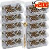 50/200x Self Tapping Metal Expansion Tube Fasteners Bolt Metal Plastic Self Drilling Wall Plug Screw for Concrete Bricks Stone