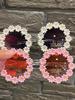 Round Sunglasses For Girls Boys Floral Frame Baby Sun Glasses Outdoor Sun Protection Eyewear Uv400 Protection Shades Eyewear