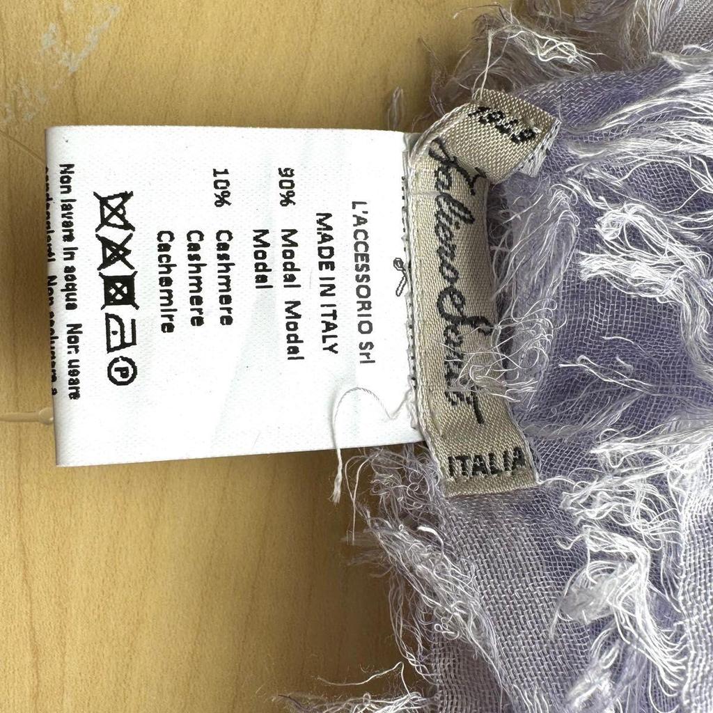 Used New with tags Faliero Sarti Stole Jur Modal Cashmere Purple Made in Italy