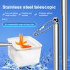 Flexible Aquarium Fish Tank Catch Net Fishnet Retractable Fish Scoop Long Handle Cleaning Tool Stainless Steel Catching Fishnet