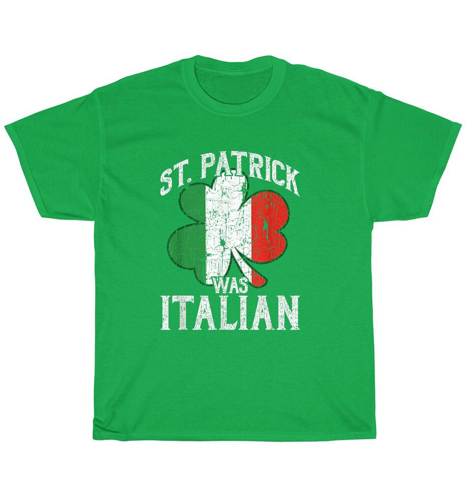 Svatý. Patrick byl italský jetel Irsko vlajka Itálie tričko unisex vtipné tričko dárek NOVÉ