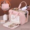 Pu Fashion Tote Women Makeup Bag Large Capacity Travel Organizer Cosmetic Toiletry Pouch Portable Zipper Make up Storage Bag