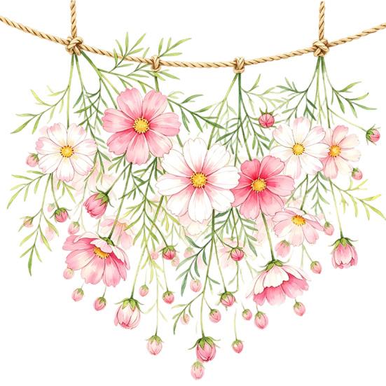 

Spring Hanging Floral Window Cling Watercolor Saussurea Flower Vine Window Decals Reusable Static Glass Sticker for Home Shop Office