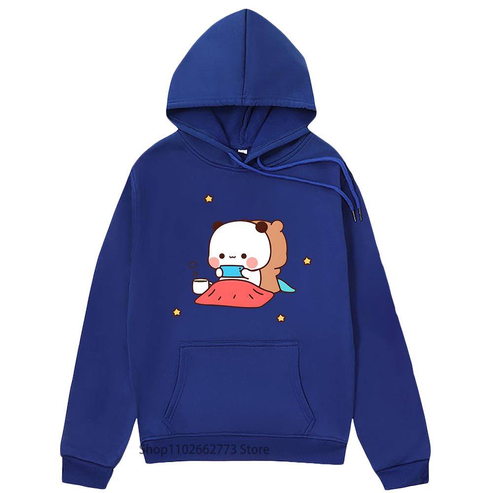 Bubu Dudu Hoodies for Teen Girls Cartoon Panda Bear Sweatshirts Women Clothing Men Kawaii Graphic Clothes Fleece Top