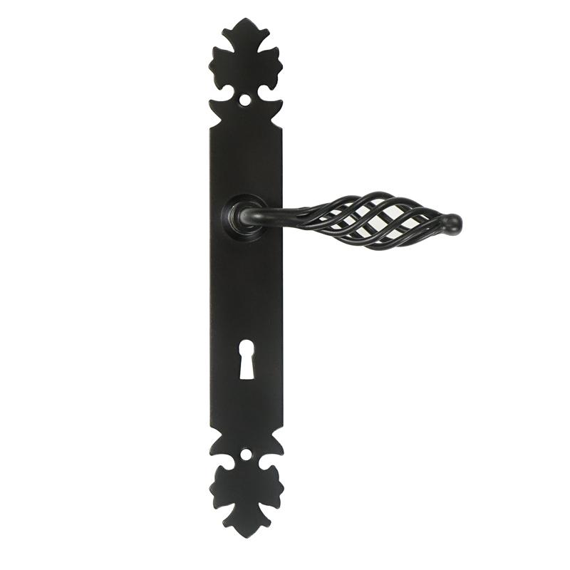 LAGOS door handle with key plate 72mm BLACK