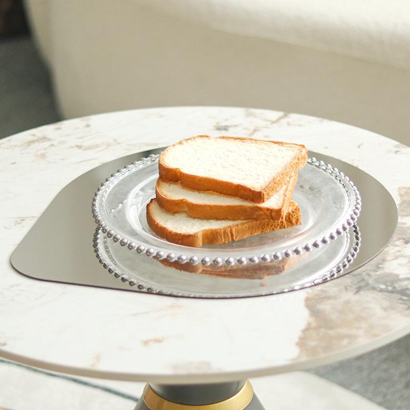 Modern Light Luxury Art Mirror Drop-shaped Tray Desktop Coffee Table Dining Table Sales Office Model Room Decorations