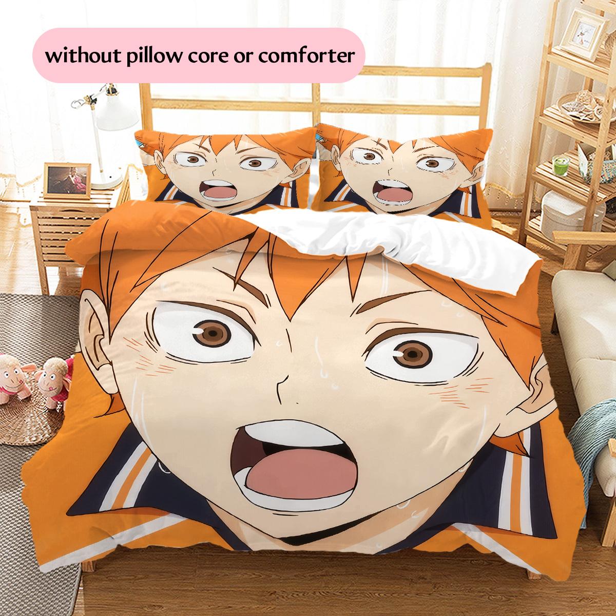 

Хайкю!! Комплект постільної білизни з малюнком Ковдра Домашній декор Подарунок (1 * підковдра + 2 * наволочки без наповнювача) 135x200cm