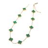 Collana con 10 Fiori Quadrifoglio Moda Lusso Leggero Ciondolo a Fiore Catena Clavicola da Donna