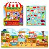 Laser Cover Farmers Market Children'S Cognition Early Education Attention Cultivation Portable Jelly Sticker