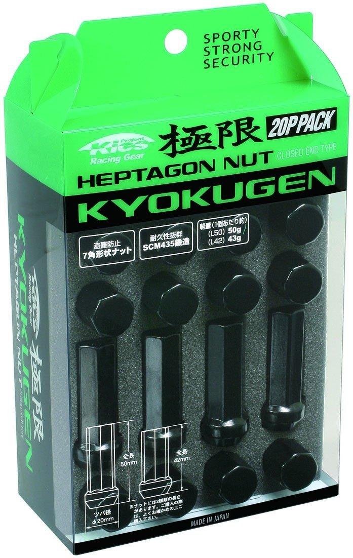 

КЁ-ЭЙ (Индустрия Кёэй) Колесная гайка Extreme HEPTAGON NUT [M12 x P1.25] Тип пакета [черный] Общая длина 50 мм HPF3B5