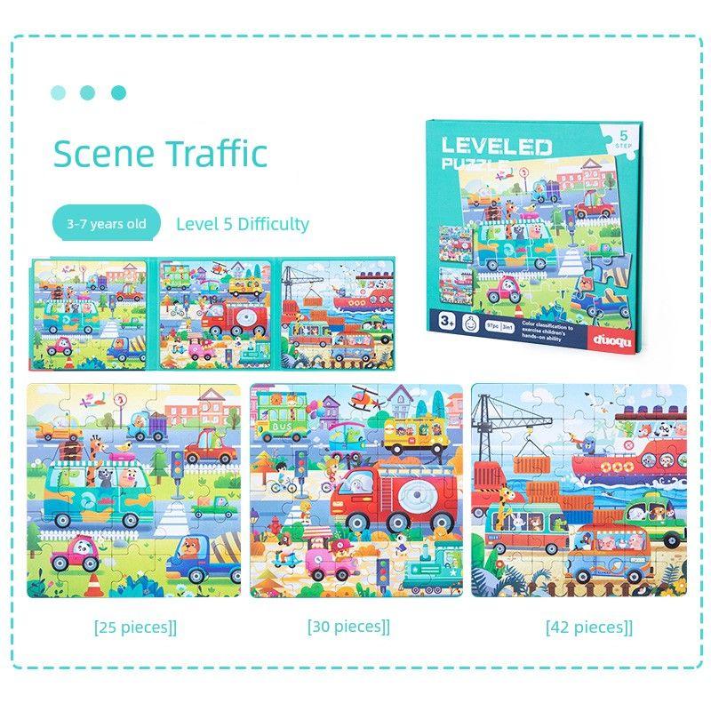 

Magnetic Puzzle 3 to 6 Years Old Children Magnetic Early Childhood Education for Baby 2 Boys and Girls 1 Kids Early Education Educational Toys Magnetic Puzzle Level 5 [Scene Traffic]]