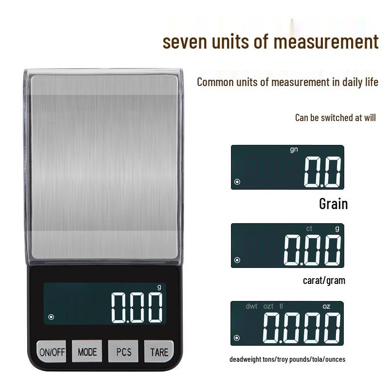Compact Electronic Gram Scale with Cover, High Precision 0.01g Scale for Jewelry and Household Use