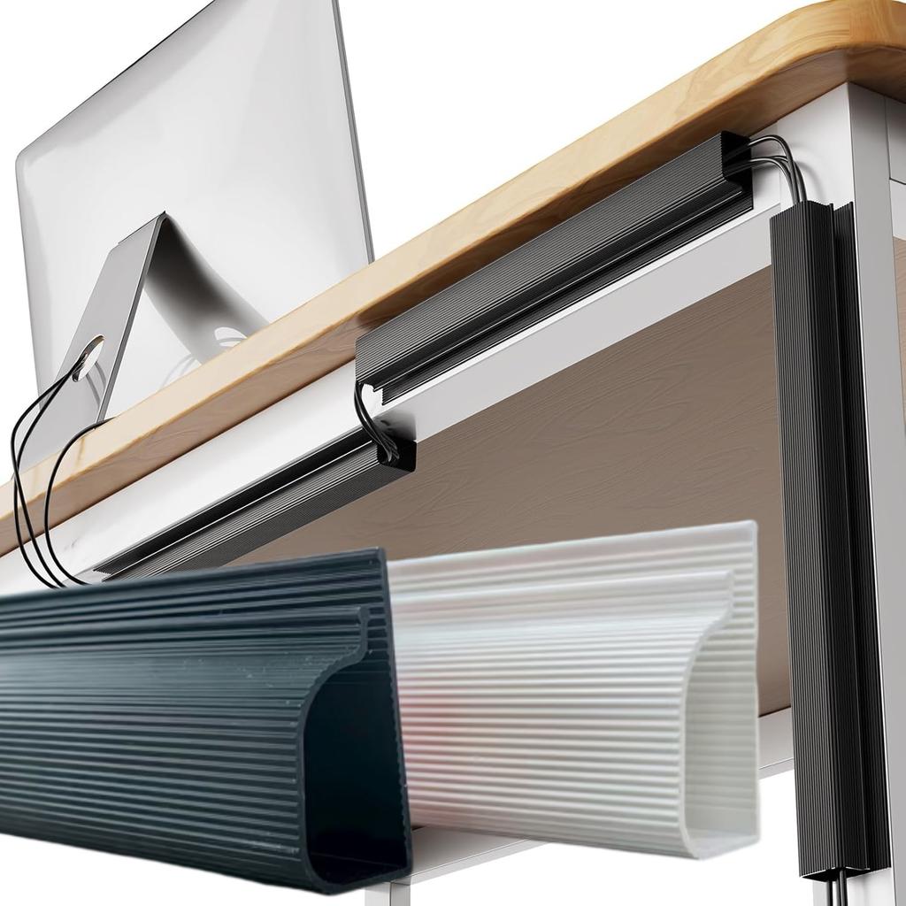 1pc Channel Desk Cable Organizer Cable Management Accessories Cable Protecter No Drilling Under Desk Management Tray