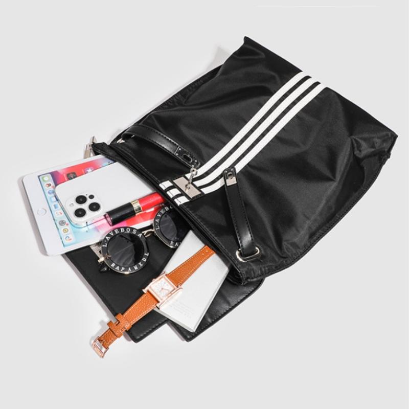 Oxford Canvas Backpacks Fashion Black Shoulder Bags for Women Students Large Capacity Schoolbags Casual Sports Travel Bags