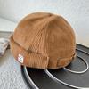 Hat men's tide early autumn retro corduroy landlord hat versatile melon fur hat women's literary hip-hop hat