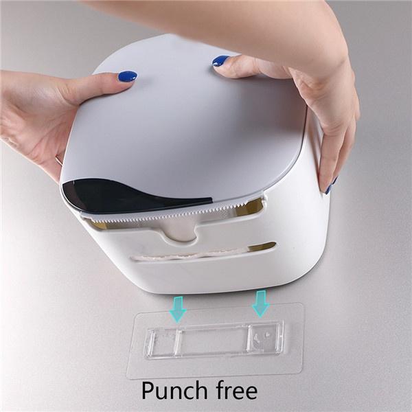 Punch-free Toilet Paper Holder Box Waterproof Storage Toilet Paper Storage Rack Paper Towel Kitchen Bathroom Storage Box