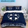 3pcs Monter-rey Football Crest Art Printed Bedding Set Duvet Cover Closure Includes 1 Duvet Cover & 2 Pillowcases Bedding Sets Home Decor Gifts
