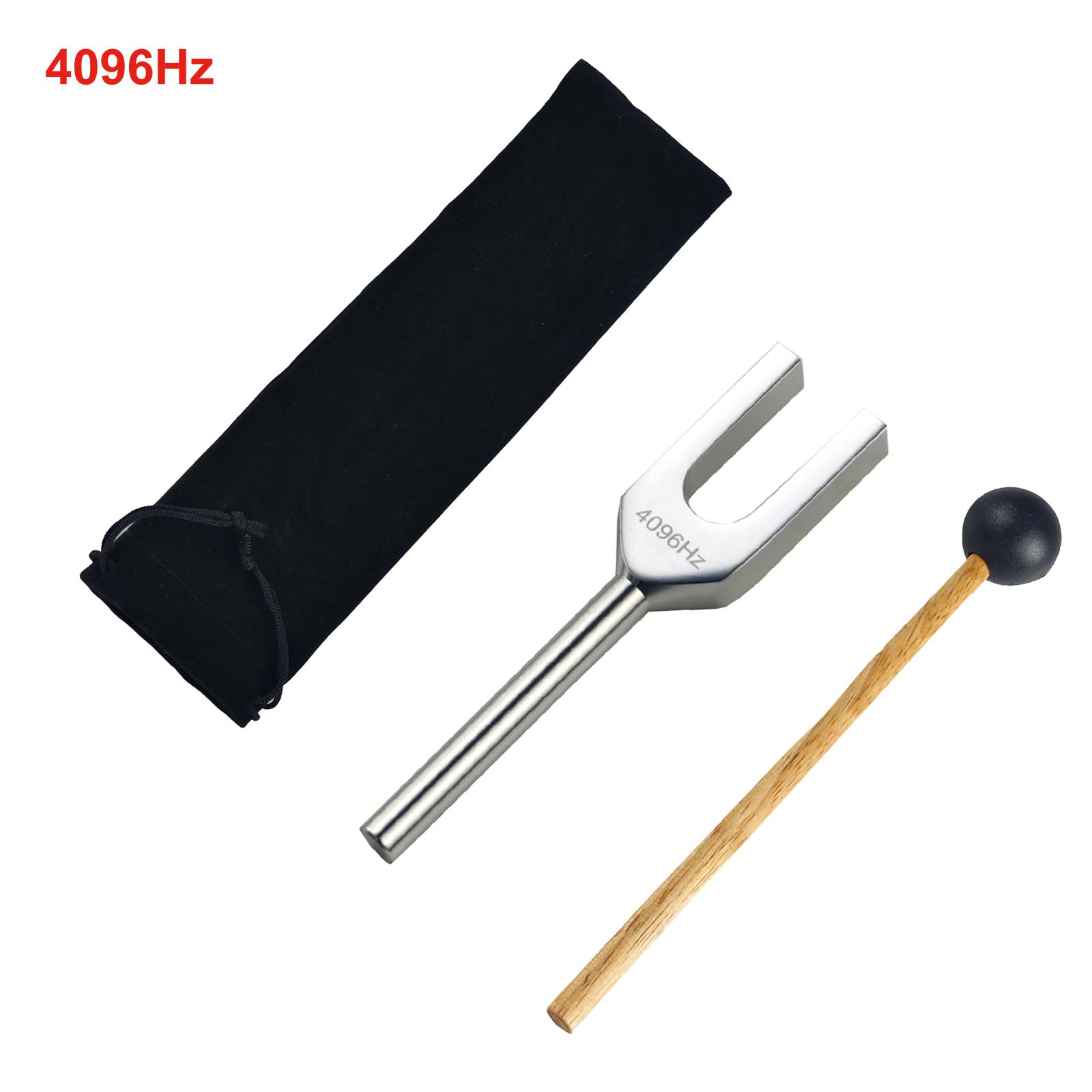 Miwayer 4096 Гц камертоны Алюминиевые/Звуковая терапия Медицинский инструмент с деревянным молоточком для восстановления ДНК, Снятие стресса