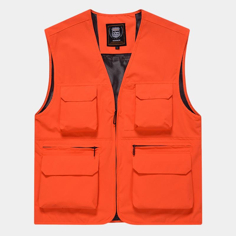 New Outdoor Multi-pocket Quick-drying Fishing Vest for Men Thin Mountaineering Photographer Waterproof Horse Clip Vest Sleeveless
