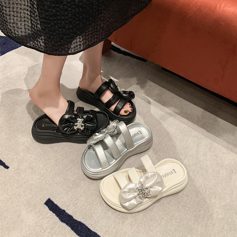 Fashion Female Shoes Slippers Casual Platform Slides 2025 Luxury Flat Summer Soft Floral Leisure Slippers Women Summer Female Shoes Slid