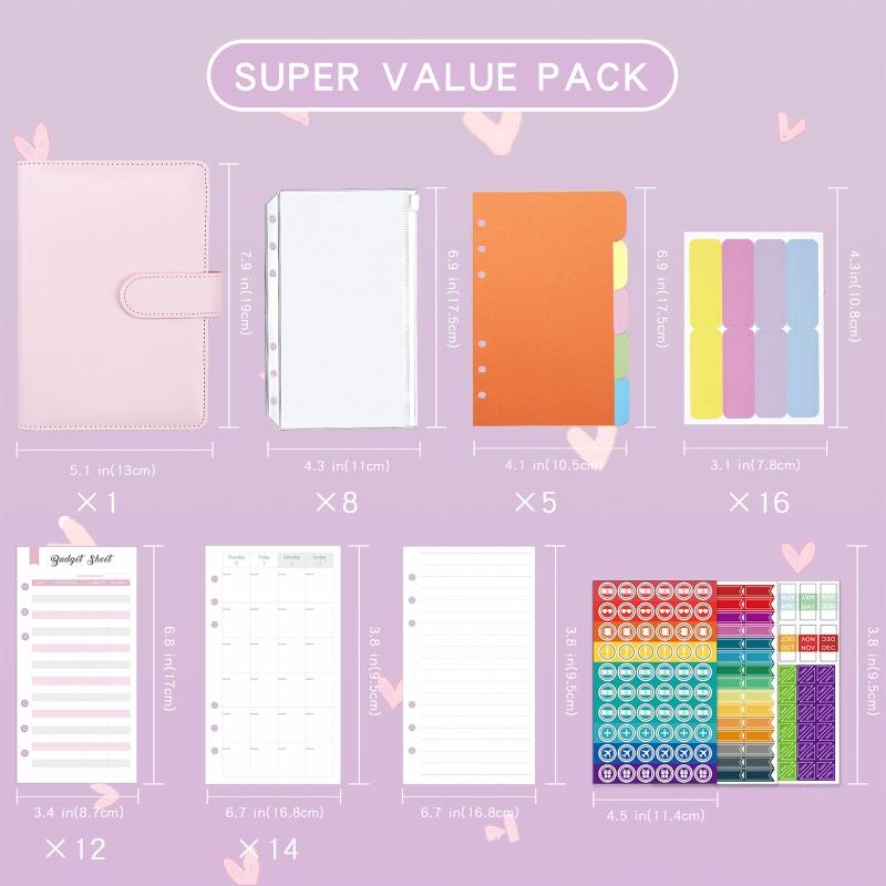 Leather Journal Notebook A6 Binder Notepad Refillable Binder Planner for Adult