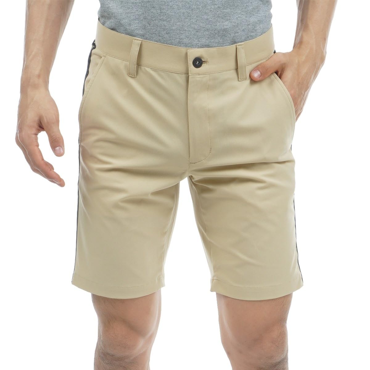 

Admiral Golf Men s Mini Dot Air Golf Pants with Side Tape SP, Beige