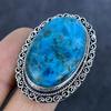 Natural Neon Blue Apatite Gemstone 925 Sterling Silver Jewelry Ring Size 8 M8H37