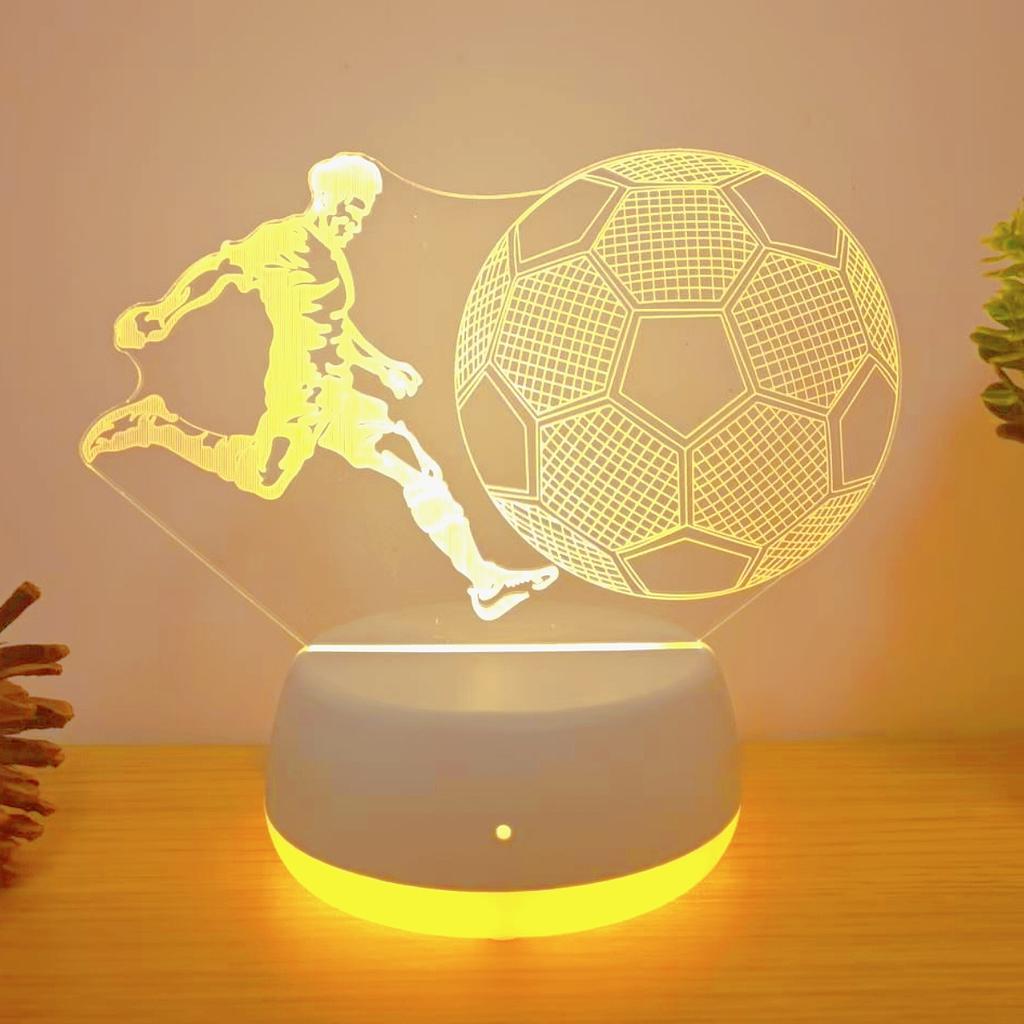 USB 3D-Nachtlicht Fußball-Sport-Atmosphärenlicht Neuheit Nachtlicht Raumdekoration Schreibtischlampe