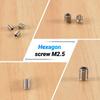 M3x4mm Stainless Steel Hex Socket Set Cap Point Grub Screws 50Pcs
