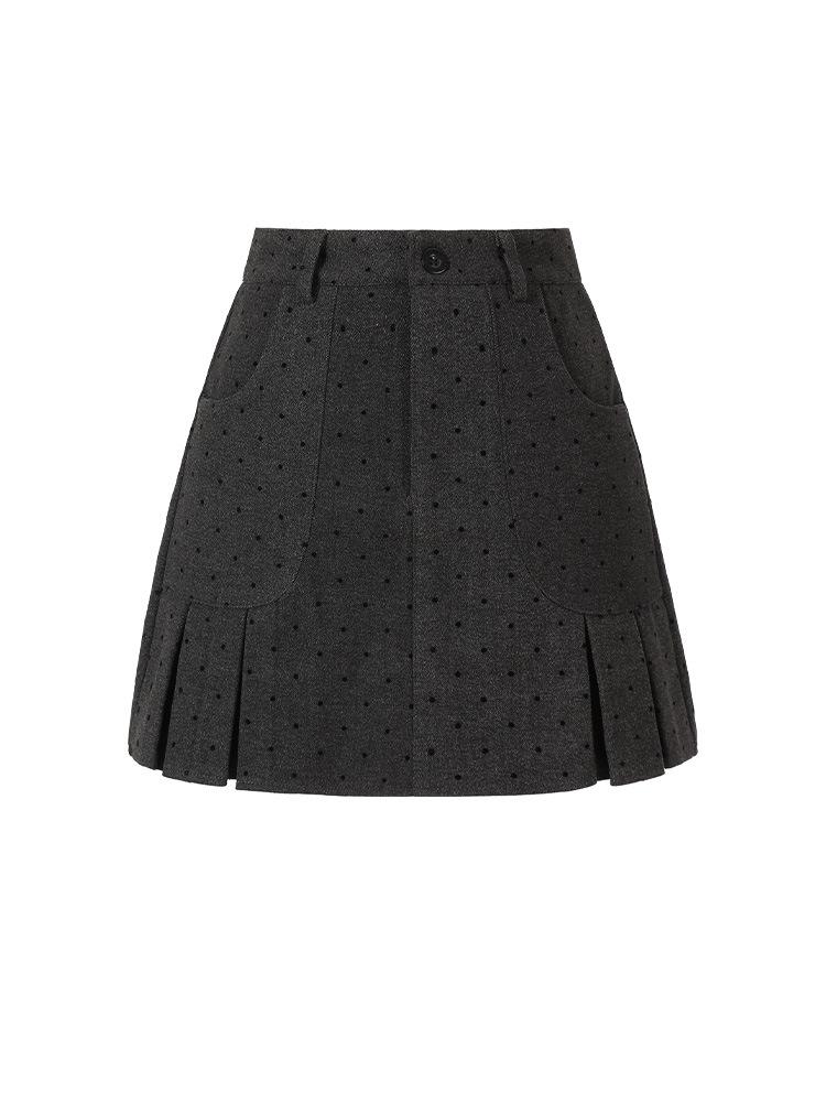 Retro Polka Dot High-Waisted Pleated Skirt - Anti-Exposure, Slimming, Leg-Lengthening 2025 Edition