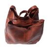 PU Leather Shoulder Bag Women Fashionable Elegant Large Capacity Zipper Handbag with Magnetic Snap Brown Free Size