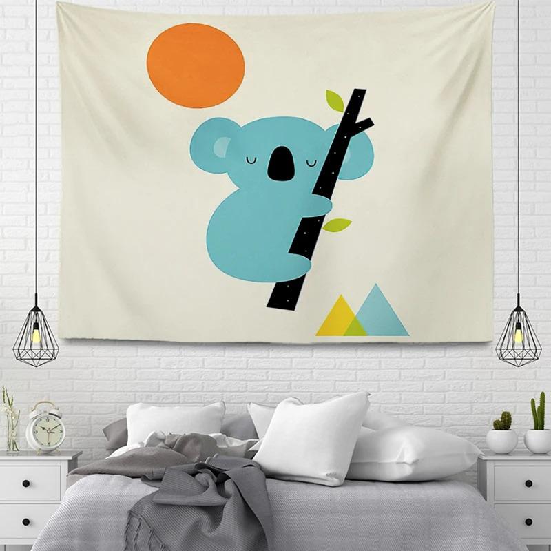 Office Living Room Tapestry Cartoon Animal Simple Hanging Cloth Home Wall Decoration Tapestry