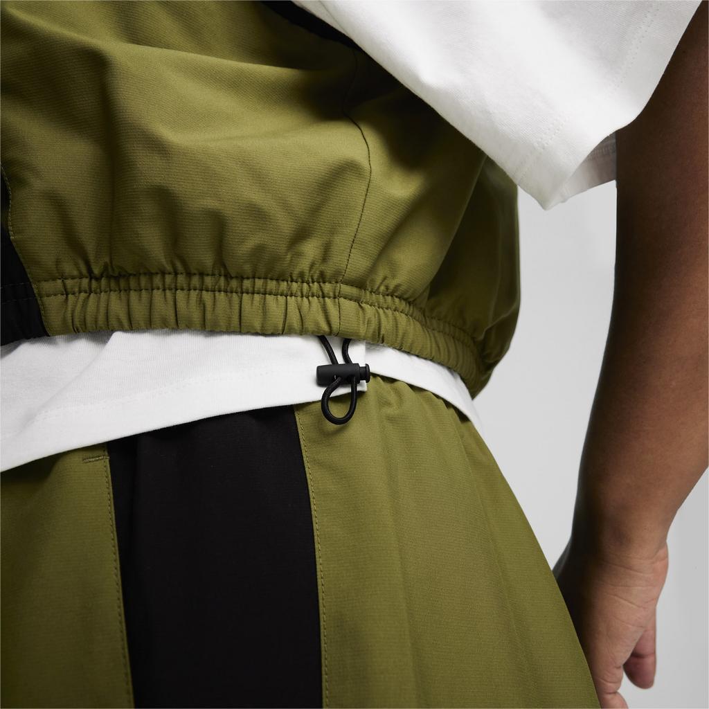 Puma Color Block Casual Woven Sleeveless Vest Women tops Green 624299-33