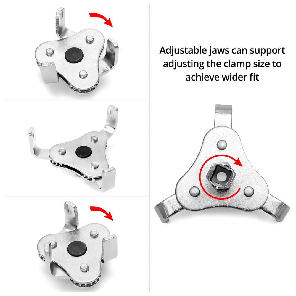 New universal flat three claw oil grid disassembly tool for automobiles Three filter Adjustable wrench Filter  Bearing Puller