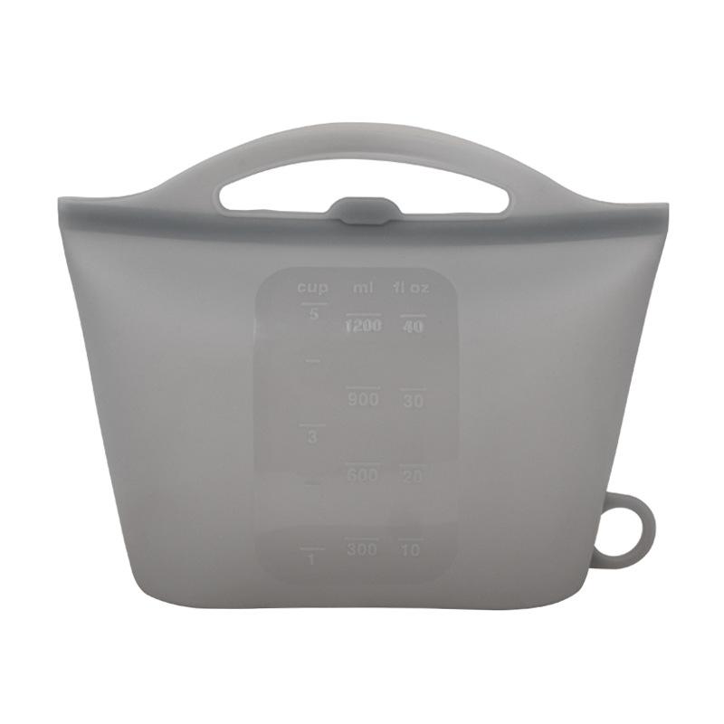 Silicone Reusable Food Bag Freezer Food Container Heat Resistant Leakproof Fresh Keeping Bags Sub-packing Sealing Bags
