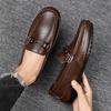 Frühling Sommer Herren Loafer Lässig Leder Herrenschuhe Einfach Mocasins Slip-On Fahrerschuhe Outdoor Bootsschuhe Handgemacht Faul Flach