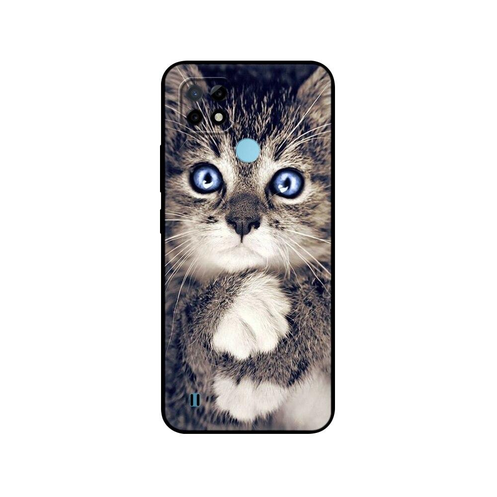For Realme C21 Case Silicon Back For OPPO RealmeC21 C 21 Phone Covers 6.5" Funda RMX3201 Bumper Capa Etui Soft Black Tpu Case