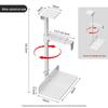 Hängande datorfäste och flytande förvaringshylla under skrivbordet