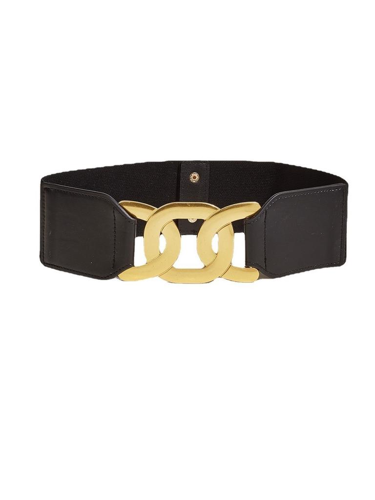 Trendiger Europäischer Und Amerikanischer Stil Breiter Gürtel Für Damenmantel Kleid Dekoration Elastischer Bund Mit Legierungsschnalle