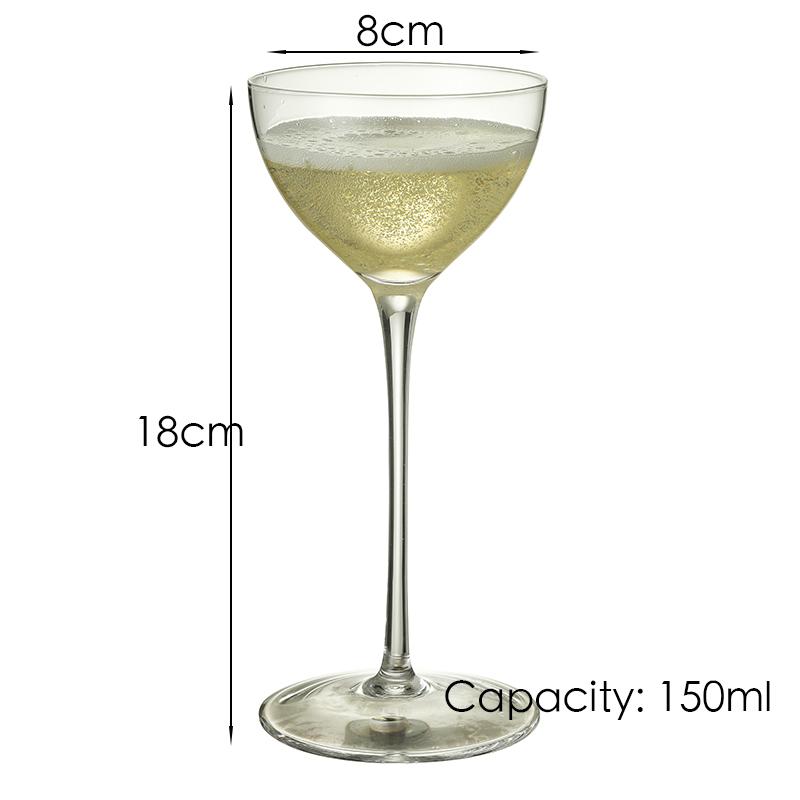 Cocktailglas mit langem Stiel, Champagner, Martini, Weingläser, 1 Stück