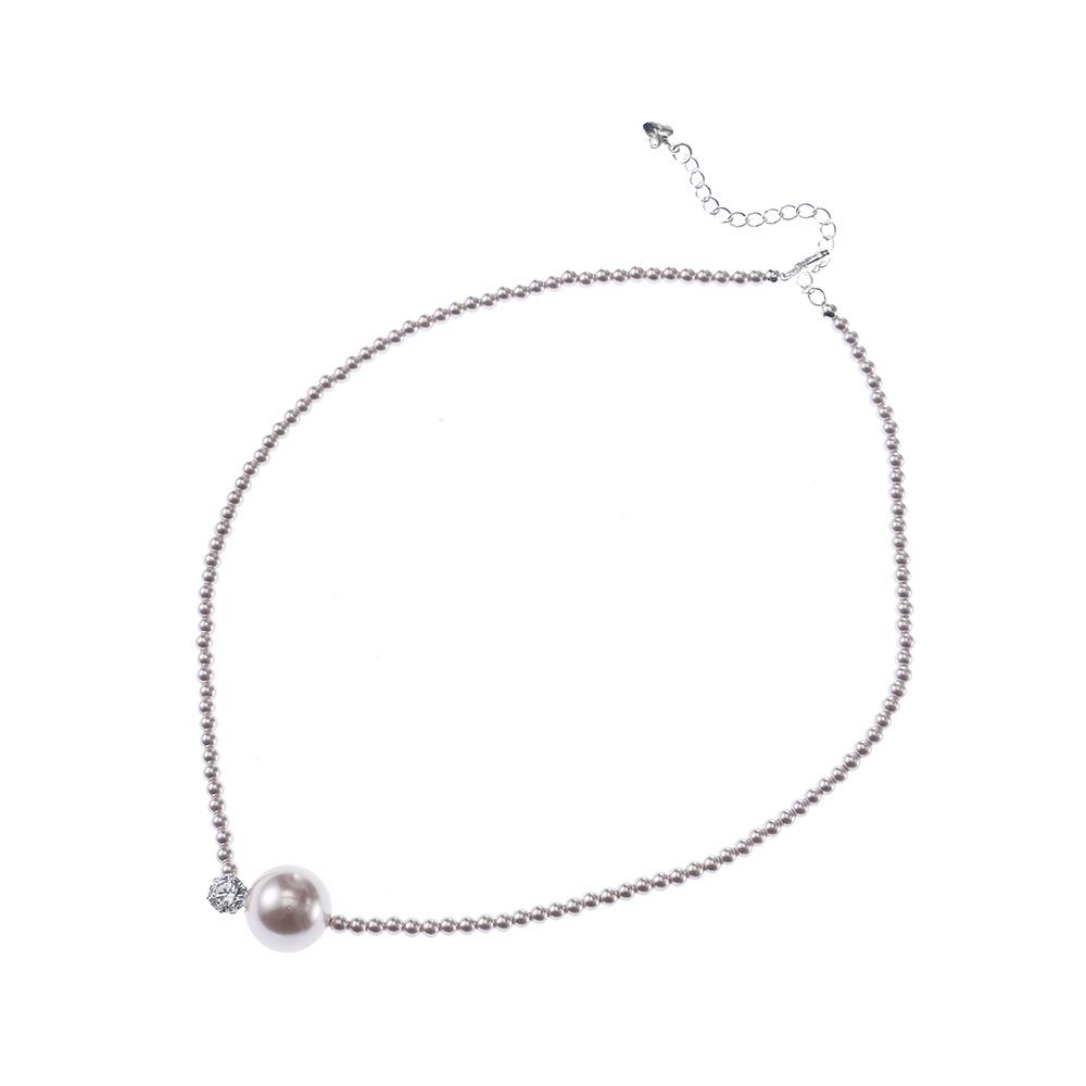 Elegant French Light Luxury Pearl Necklace - Minimalist Design Clavicle Chain Accessory