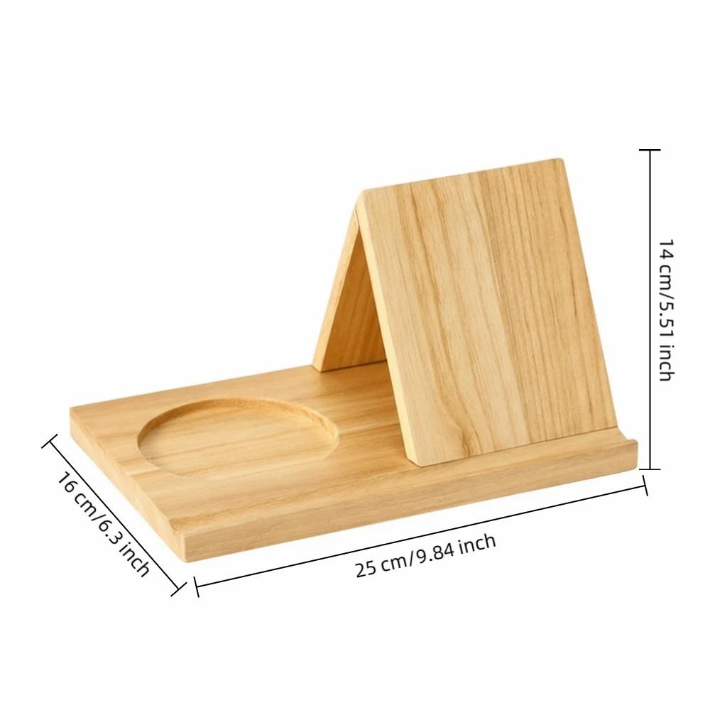 Portable 2 in 1 Wood Book Stand Reading Book Coffee Organizer Triangle Reading Stand Office