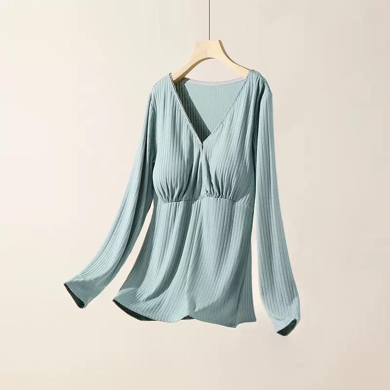 Summer Thin Modal Nursing Pajamas: Long Sleeve Set for Pregnant & Postpartum Women