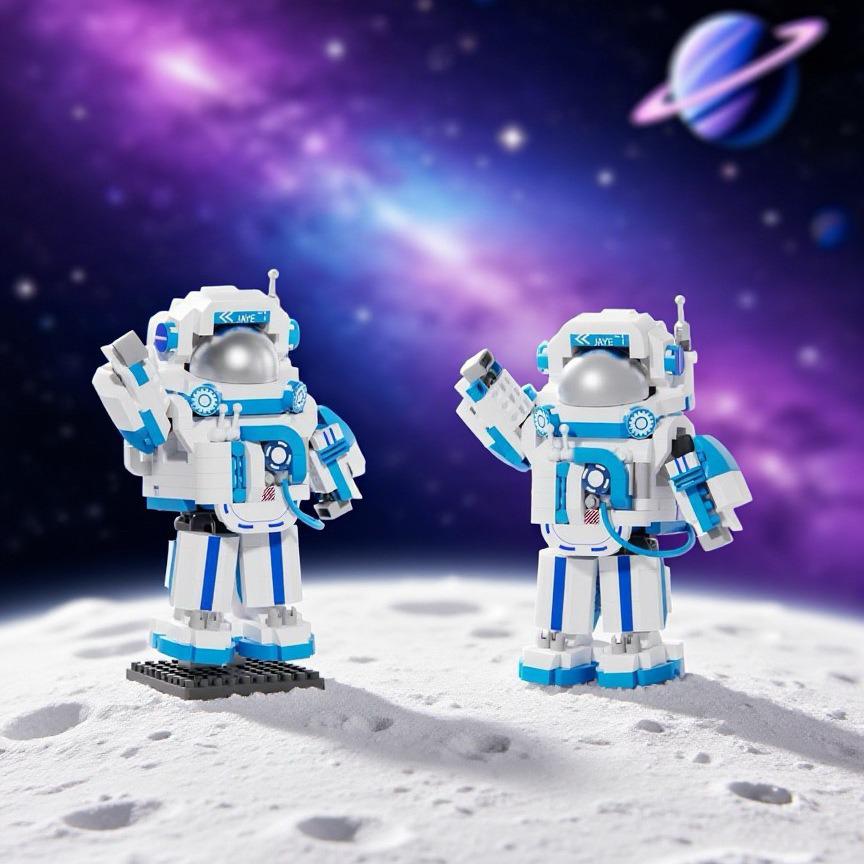 Space Astronaut Airplane & Rocket Building Blocks Compatible with LEGO for Kids Educational Toy Set