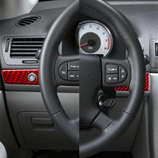 2Pcs Red Carbon Fiber Interior Driver Dashboard Cover Trim For Chevrolet Cobalt