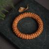 Gold Ingot Monkey Walnut Bodhi Bead Bracelet - High Polish Buddhist Gift for Men and Women