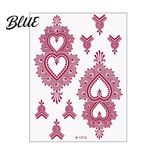 Quick Apply Tattoo Stickers Temporary Sticker Flower Lace Lotus Pattern Fake Tattoos for Women Men Fun Family Waterproof DIY Face Arm Leg