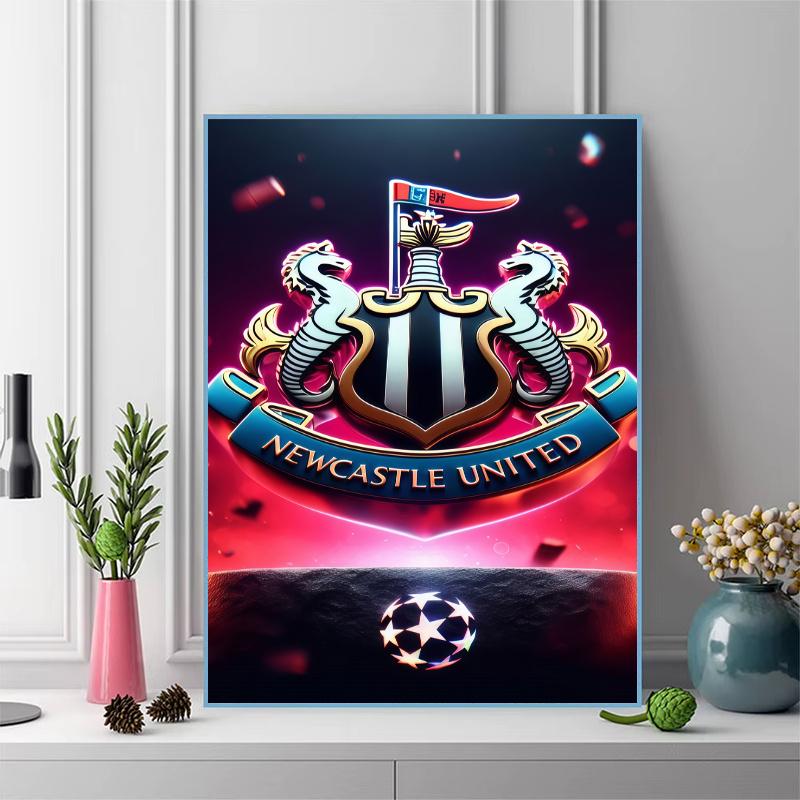NUFC logo 100% Round Full Drill 5D DIY Diamond Painting Embroidery Cross Stitch Rhinestone Décor