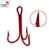 Hunter High Lure Triple Barbed Fish Hook - Electroplated High Carbon Steel Fishing Tackle.